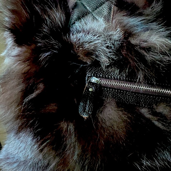 HUGE real fox fur satchel NWT - Picture 3 of 16